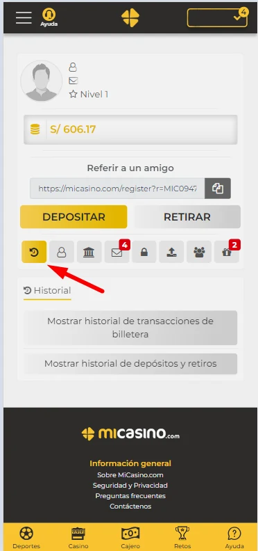 Example of a payment-method selector
